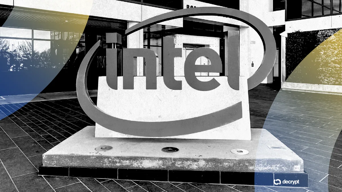 График падения акций Intel на бирже