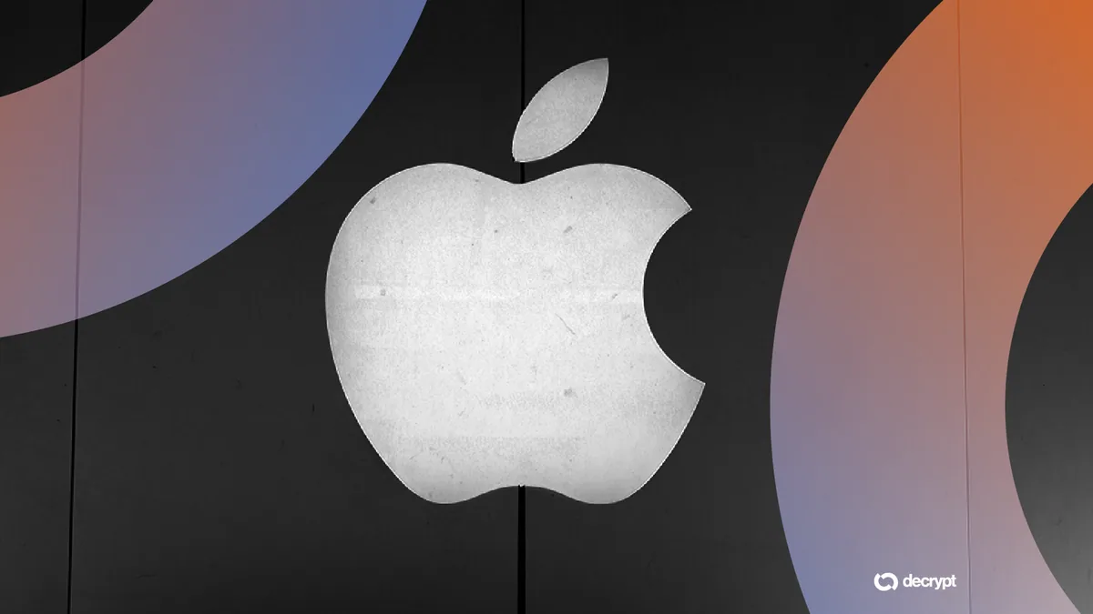 Логотипы Apple и Alibaba на фоне цифровых технологий