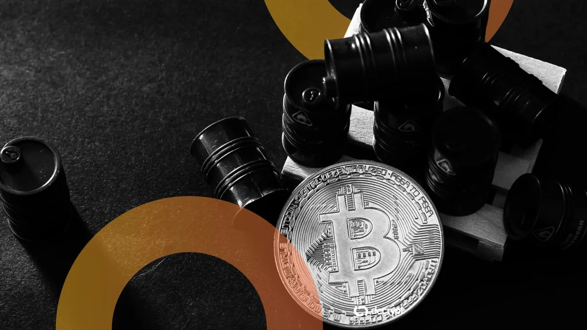 График цены Bitcoin на фоне роста доходности казначейских облигаций и изменения цены на нефть Brent