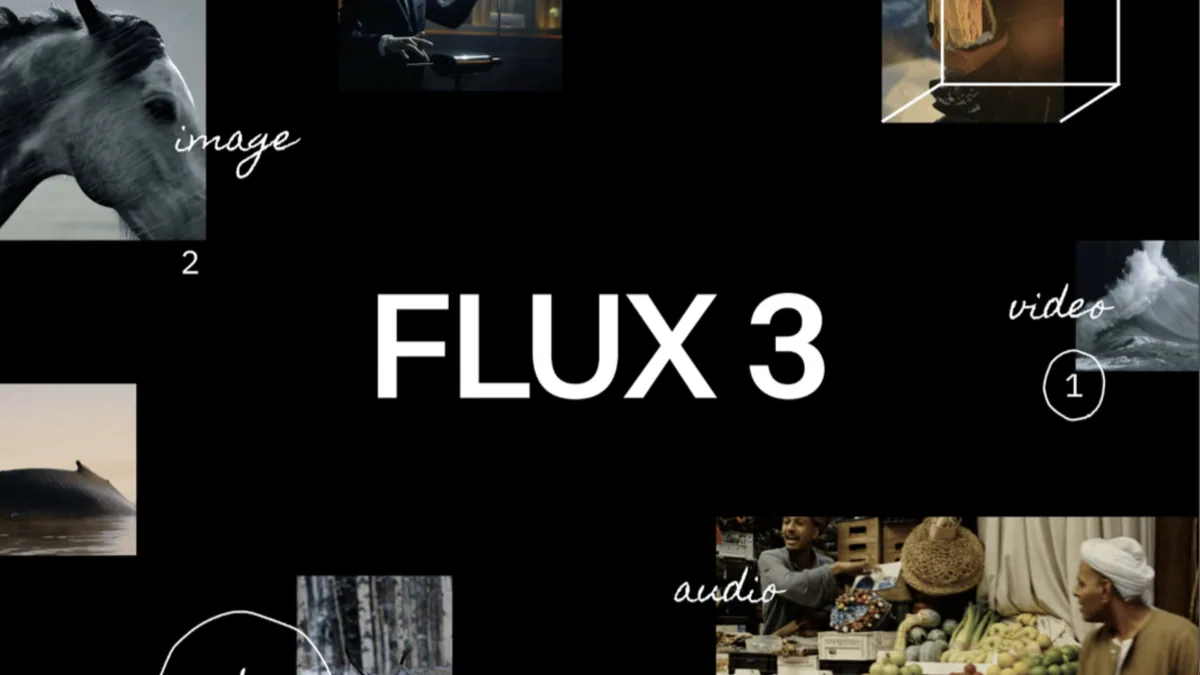 Иллюстрация FLUX 3 — ИИ, генерирующий видеоклип с аудио