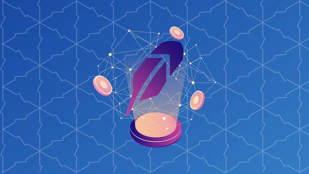 Интерфейс Robinhood Chain с графиками и токенизированными акциями