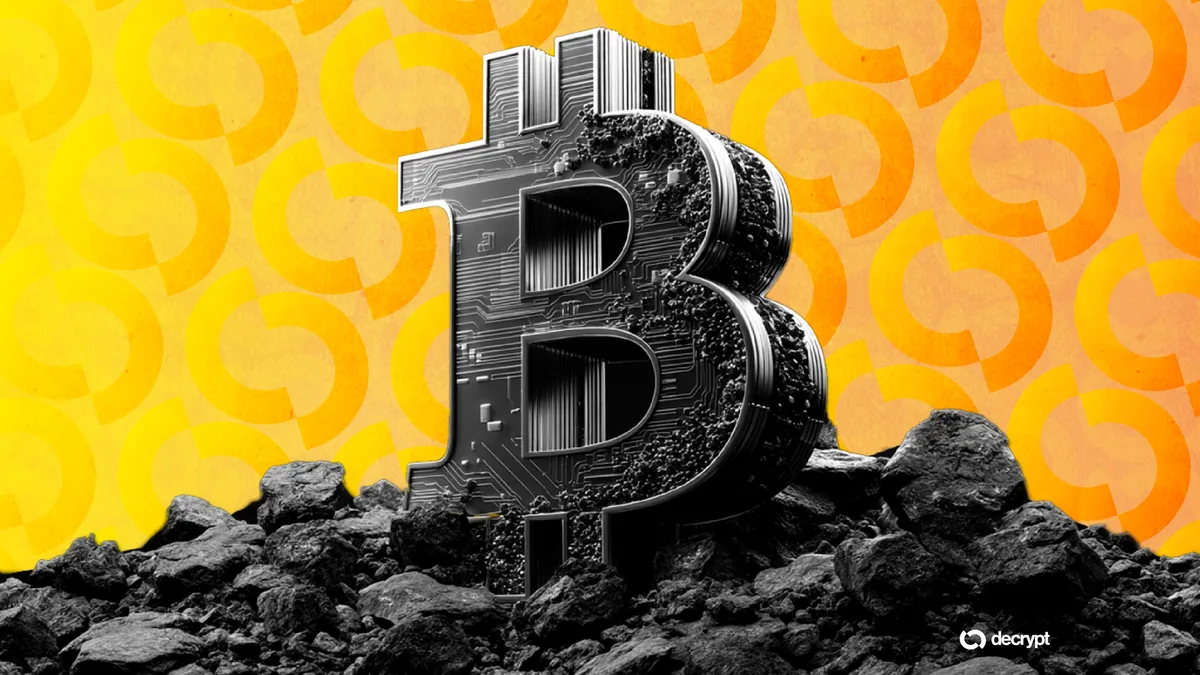 График акций Satsuma с резким падением и изображение Bitcoin